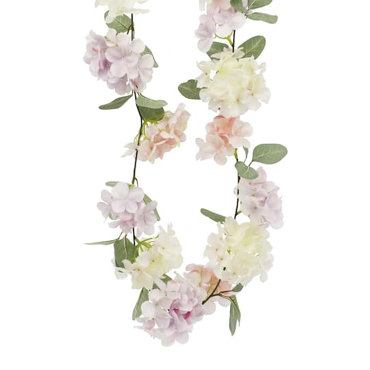 6ft. Cream, Pink &#x26; Purple Hydrangea Garland by Ashland&#xAE;